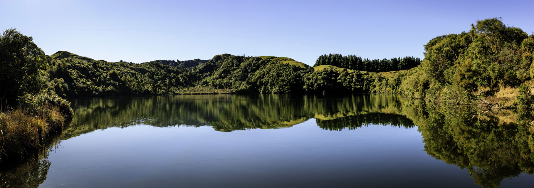 Lake Opouahi - Lake Opouahi on a beautiful blue calm day