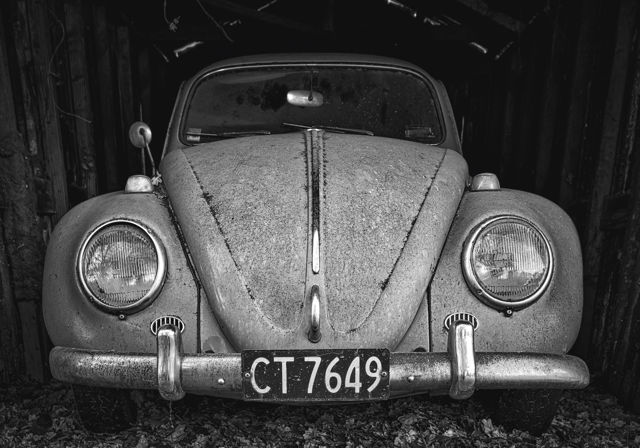 Hey Beetle - A classic VW Beetle found in a garage.