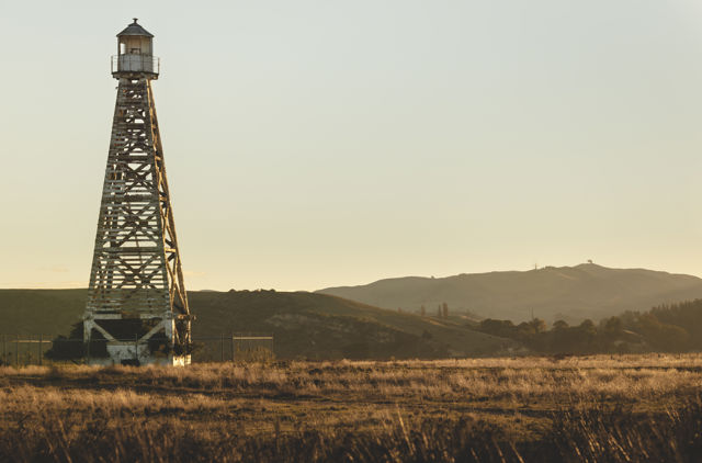 To Light The Highest Beacon - The tall beacon near Hawke's Bay Airport at Sunset
