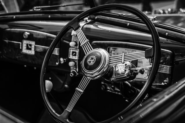 Buick - The interior of a beautiful Buick vintage car