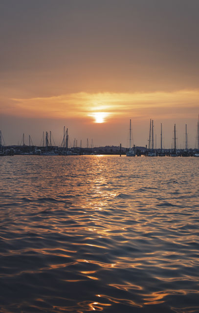 Fire In The Sky - Almost sunset over the Ahuriri marina, everything soaked in surreal orange light courtesy of the 2019 Australian bushfire smoke.
