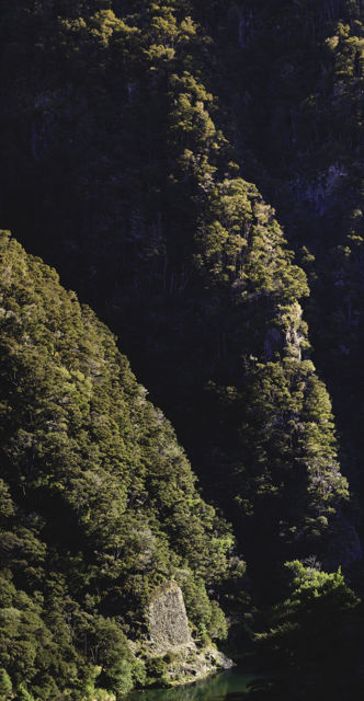 In The Kawekas - A dramatic steep landscape seen from high above the Mohaka River in the Kaweka Ranges