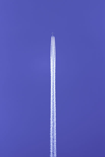 Vapour Trails - Contrails from a high altitude military jet aircraft