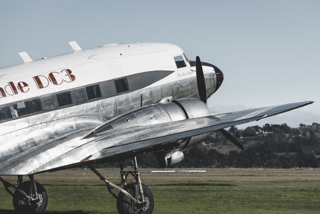 The Jean Batten Clipper - Classic DC-3 aircraft seen at Hawke's Bay Airport.