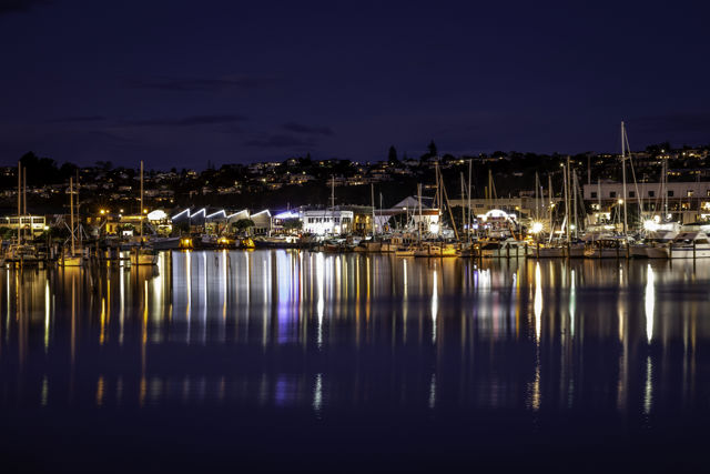 There's No Doubt, You're In Deep - Evening view across Ahuriri's marina to the bars and restaurants