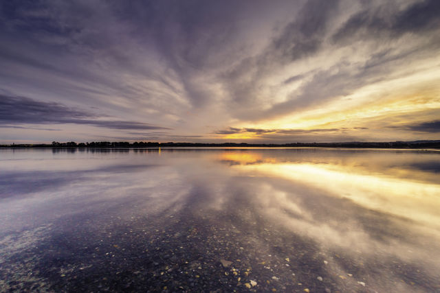 Afterburner - Sunset cloud reflections at Ahuriri Estuary