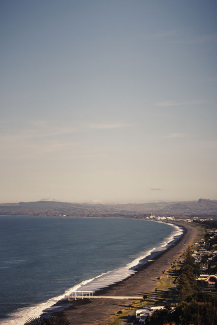 Napier Coast - The view from Bluff Hill south to Awatoto and Clive
