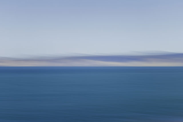 Kidnappers - A panned abstract of Cape Kidnappers from across Hawke Bay.