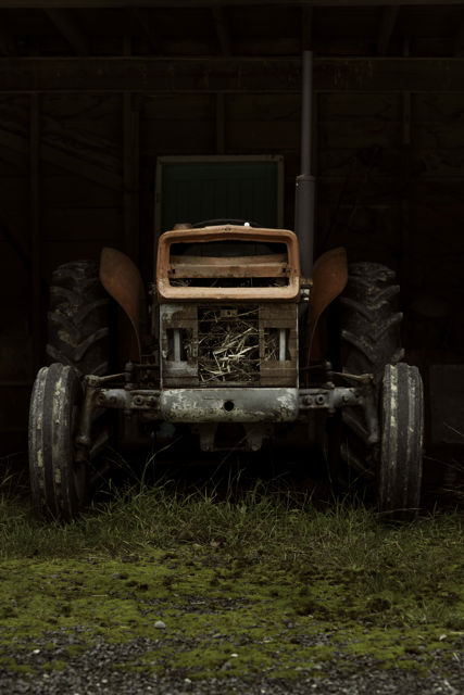 Flash Gordon - An old Massey Ferguson 135 tractor seen resting between hay seasons at Clifton.