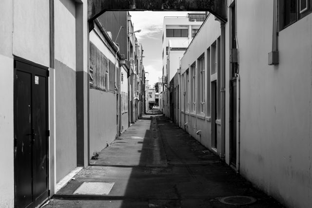 Service Lane - A service lane in Napier behind the retail shops, a favourite spot to stop for a photo