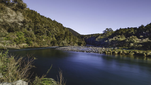 Mohaka River II - A clear blue winter's day at the Mohaka River