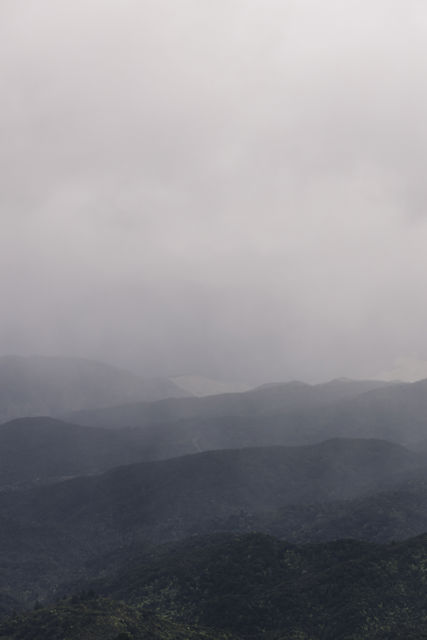 Inner Space II - Misty rain over the Maungaharuru Range foothills